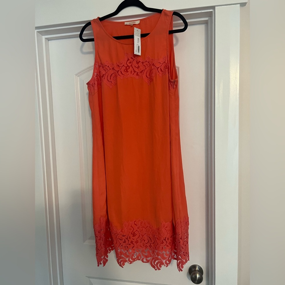 NEW!! Pomelo for STITCH FIX  SOFT ORANGE CROCHET WOMEN DRESS XL LINED SUMMER